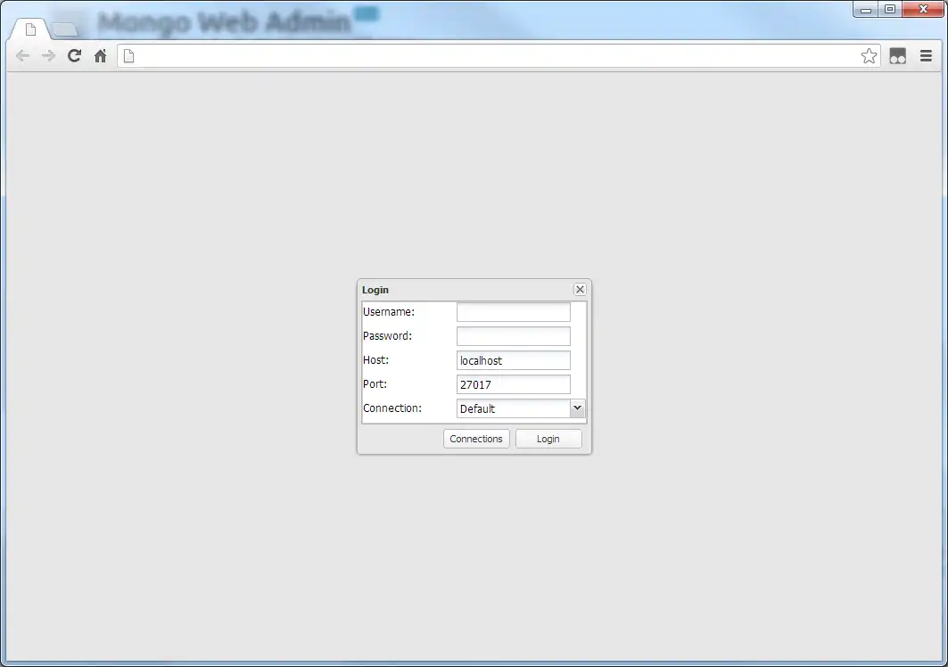 Download web tool or web app Mongo Admin