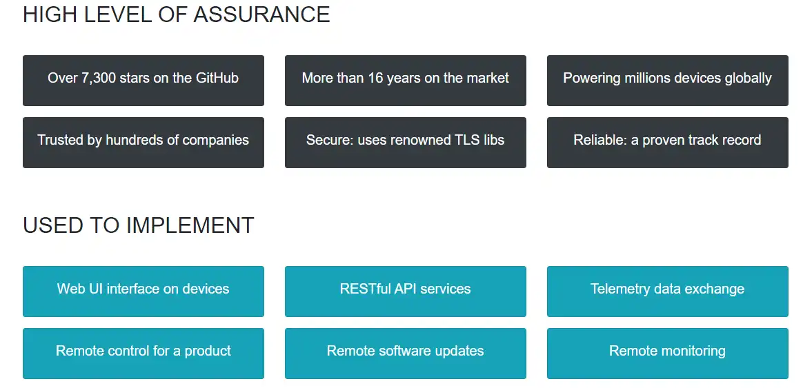 Scarica lo strumento web o l'app web Mongoose Embedded Web Server