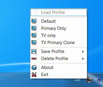 Загрузите веб-инструмент или веб-приложение Monitor Profile Switcher