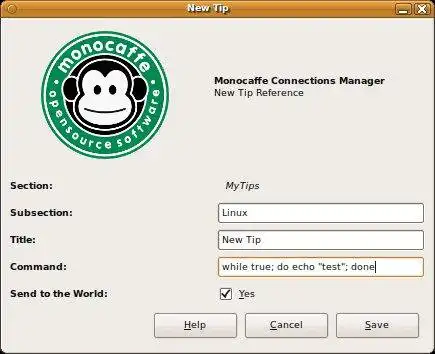 Download web tool or web app Monocaffe Connections Manager