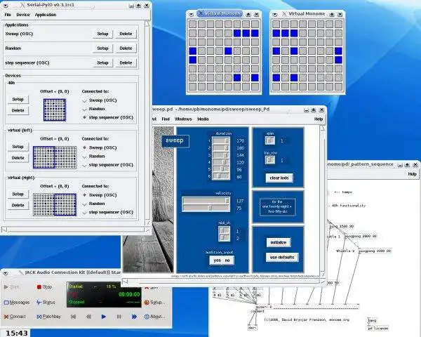 Download web tool or web app monome.serial-pyio to run in Windows online over Linux online