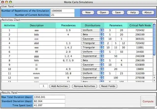 Scarica lo strumento web o l'app web Simulazioni Monte Carlo