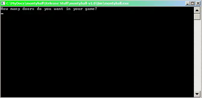 Download web tool or web app montyhall2 to run in Windows online over Linux online