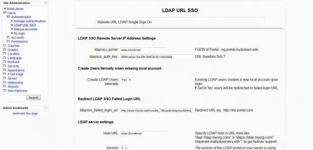 വെബ് ടൂൾ അല്ലെങ്കിൽ വെബ് ആപ്പ് Moodle LDAP SSO ഓതന്റിക്കേഷൻ പ്ലഗിൻ ഡൗൺലോഡ് ചെയ്യുക