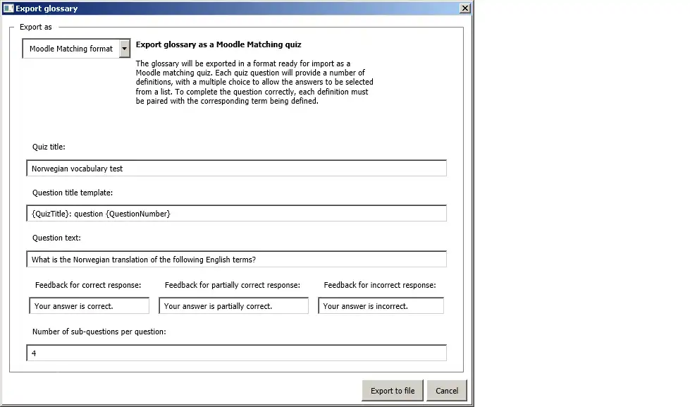 Download de webtool of webapp MoodleQuizUtilities