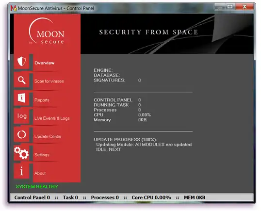 Télécharger l'outil Web ou l'application Web Moon Secure Antivirus