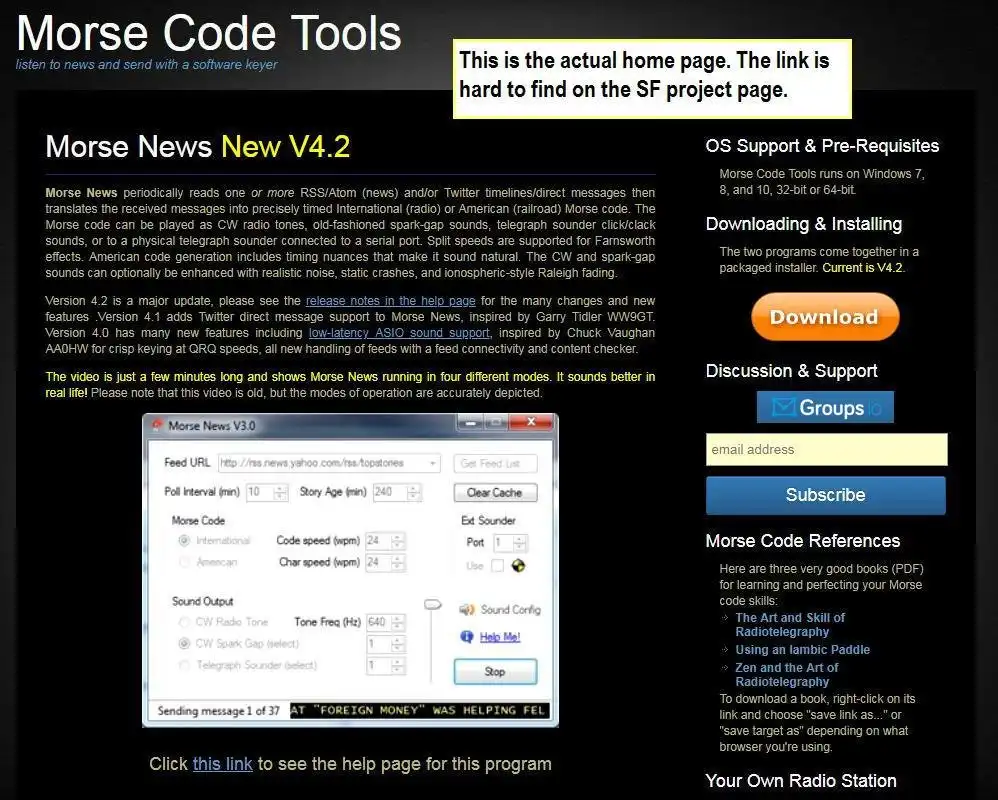 Baixe a ferramenta da web ou o aplicativo da web Ferramentas de código Morse