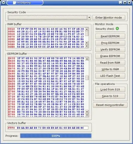 Download web tool or web app Motorola HC08-series programmer