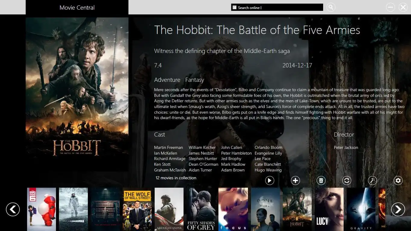 Download web tool or web app Movie Central to run in Windows online over Linux online