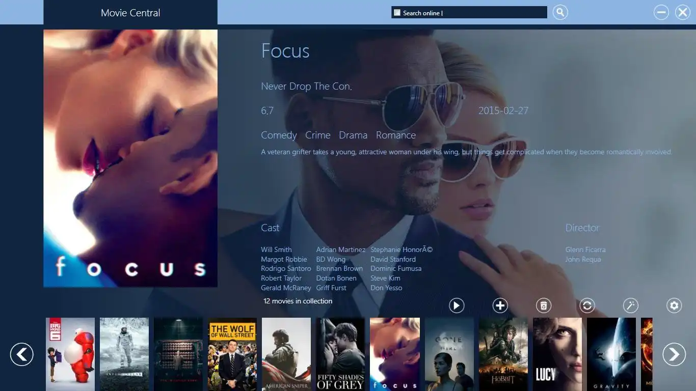 Scarica lo strumento Web o l'app Web Movie Central per l'esecuzione in Windows online su Linux online