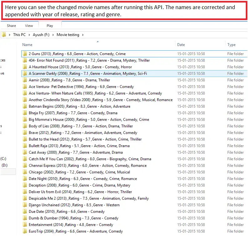 Download web tool or web app Movie-Detailer-Organiser-API