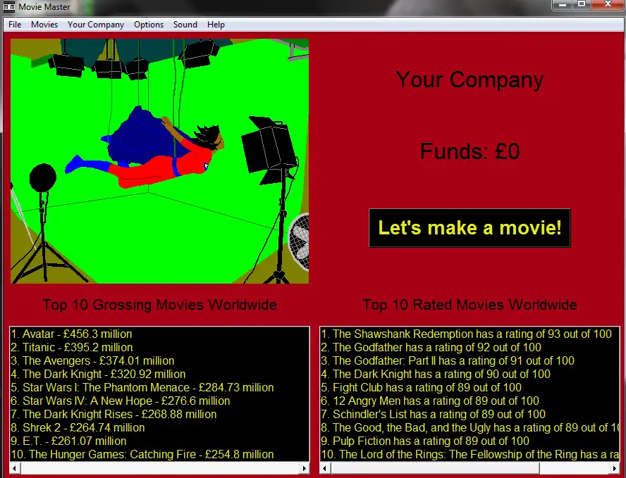 Muat turun alat web atau aplikasi web Movie Master untuk dijalankan dalam Windows dalam talian melalui Linux dalam talian