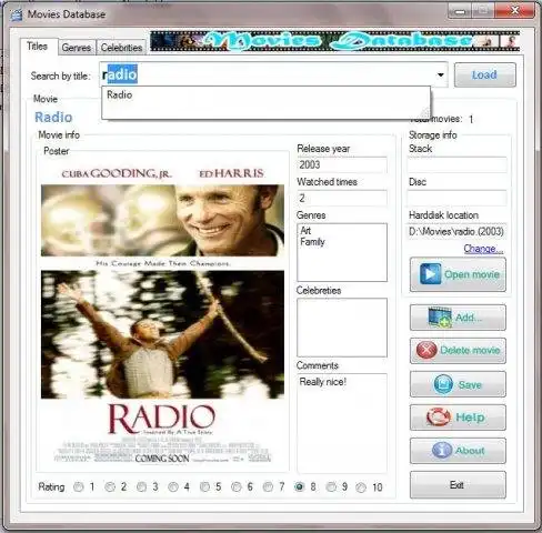 Download web tool or web app Movies Database