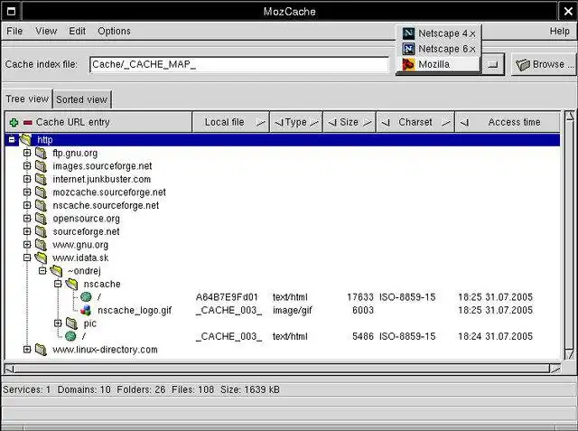 Download webtool of webapp MozCache