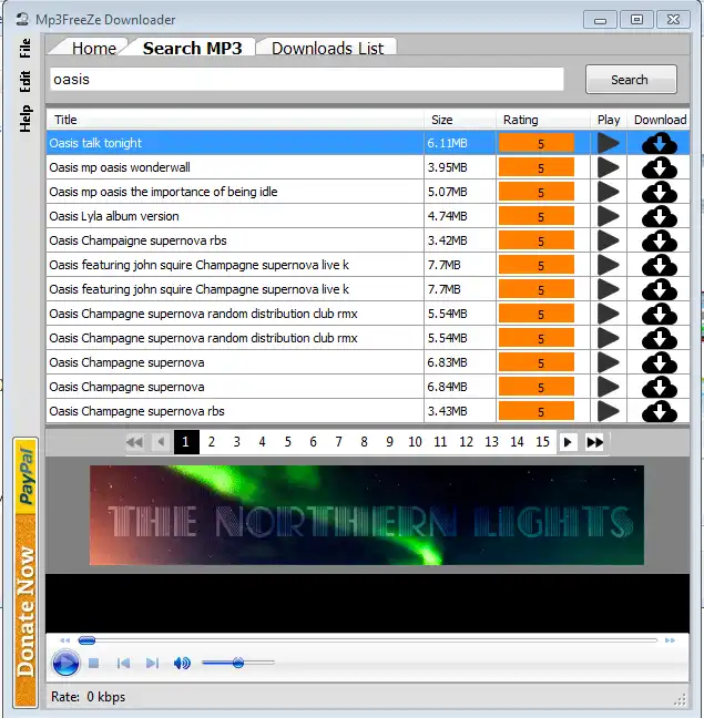 Download webtool of web-app Mp3 Search Stream en download