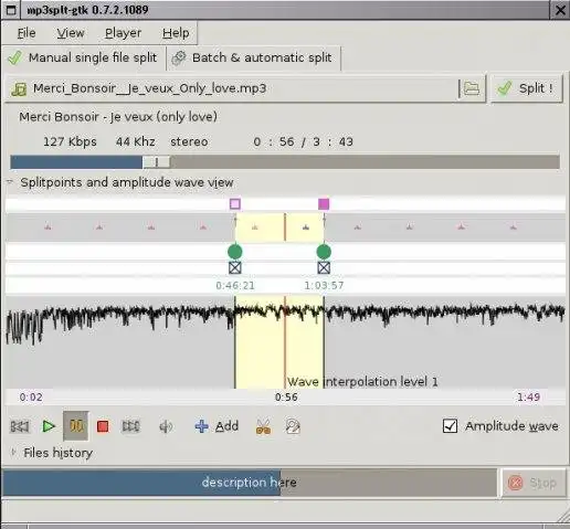 Muat turun alat web atau aplikasi web mp3splt