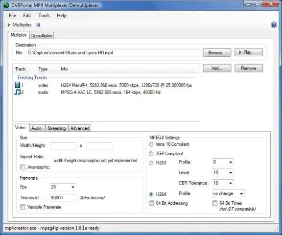 Download web tool or web app MP4Creator