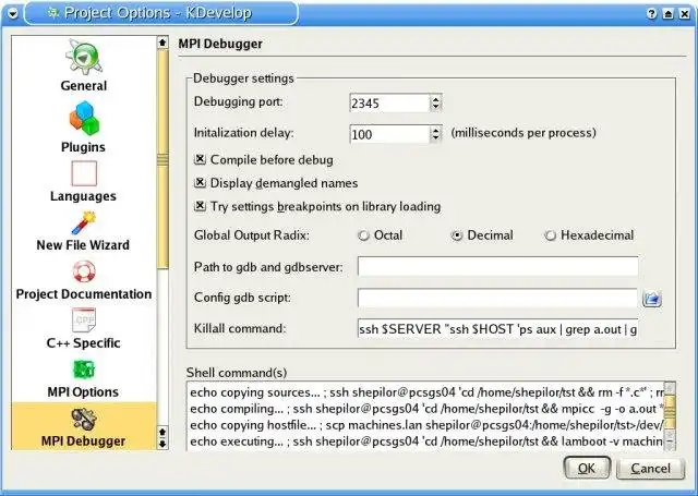 Mag-download ng web tool o web app na MPI plugin para sa KDevelop