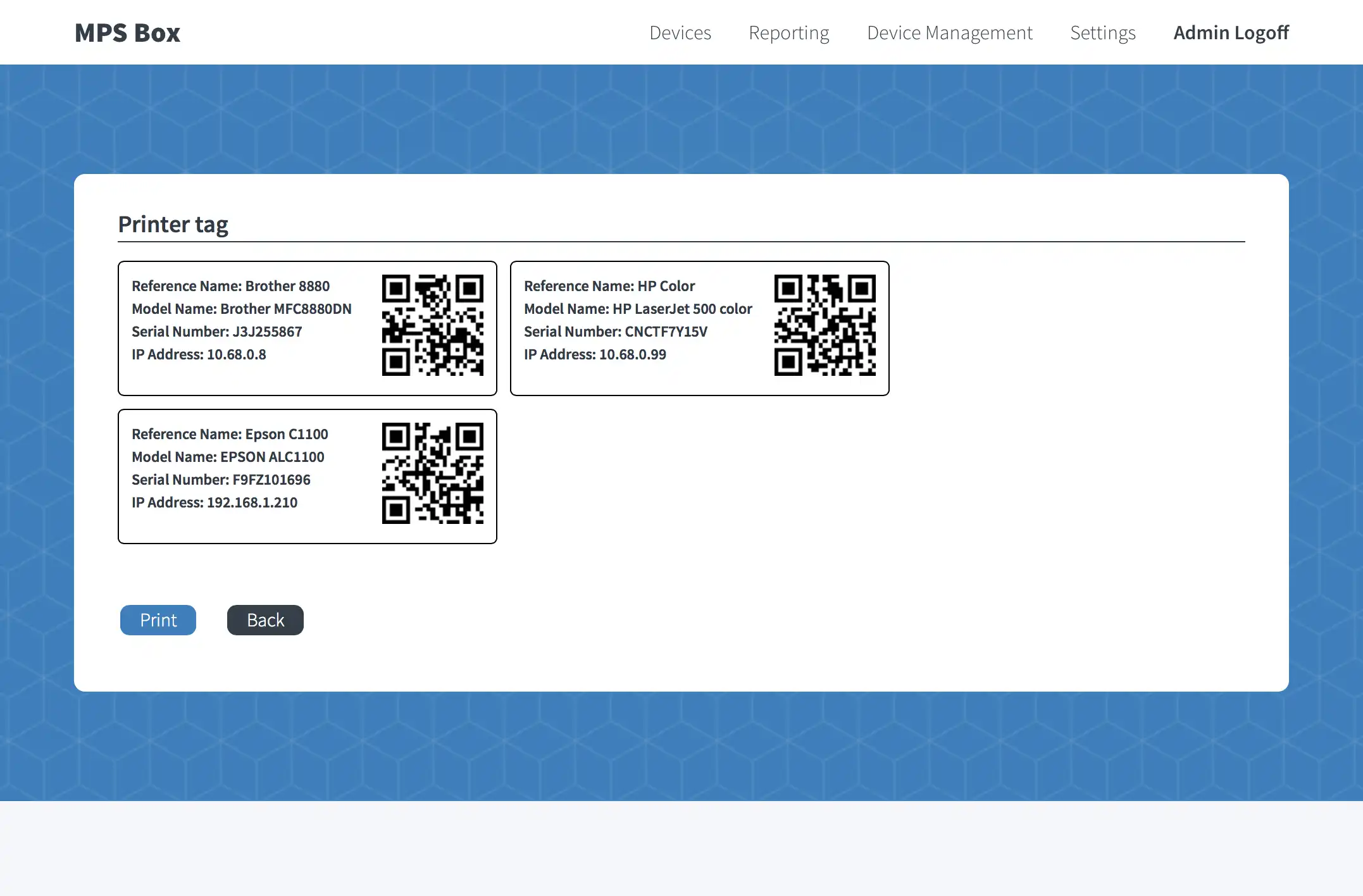 Download web tool or web app MPS Box