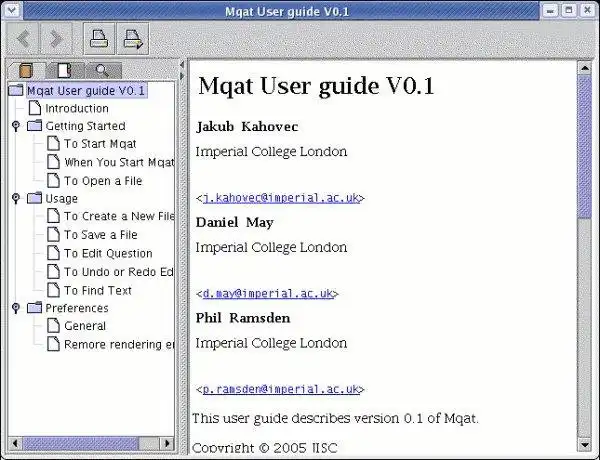 Download web tool or web app MQAT