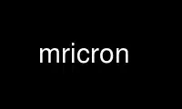 Run mricron in OnWorks free hosting provider over Ubuntu Online, Fedora Online, Windows online emulator or MAC OS online emulator