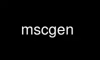 Run mscgen in OnWorks free hosting provider over Ubuntu Online, Fedora Online, Windows online emulator or MAC OS online emulator