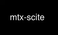 Run mtx-scite in OnWorks free hosting provider over Ubuntu Online, Fedora Online, Windows online emulator or MAC OS online emulator