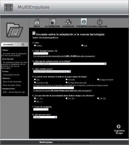 Download web tool or web app MultiEnquisas