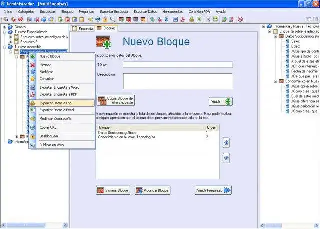 Download web tool or web app MultiEnquisas to run in Windows online over Linux online