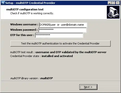 Download web tool or web app multiOTPCredentialProvider