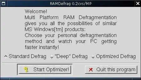 Download web tool or web app Multi Platform RAM Defragmentation