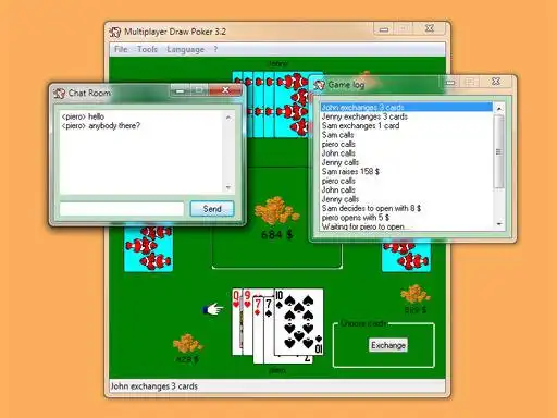 Çevrimiçi Linux üzerinden Windows'ta çalıştırmak için web aracını veya web uygulamasını Multiplayer Draw Poker'i indirin