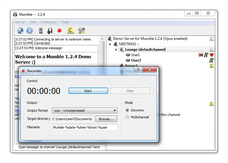 Download web tool or web app Mumble to run in Windows online over Linux online