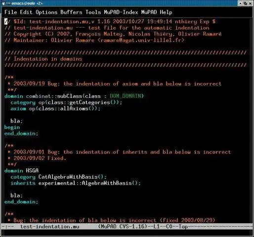 Download web tool or web app MuPAD mode and tools for emacs to run in Windows online over Linux online