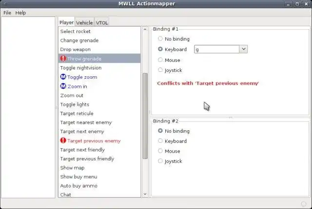 下载 Web 工具或 Web 应用程序 MWLL Actionmapper 以通过 Linux 在线在 Windows 中在线运行