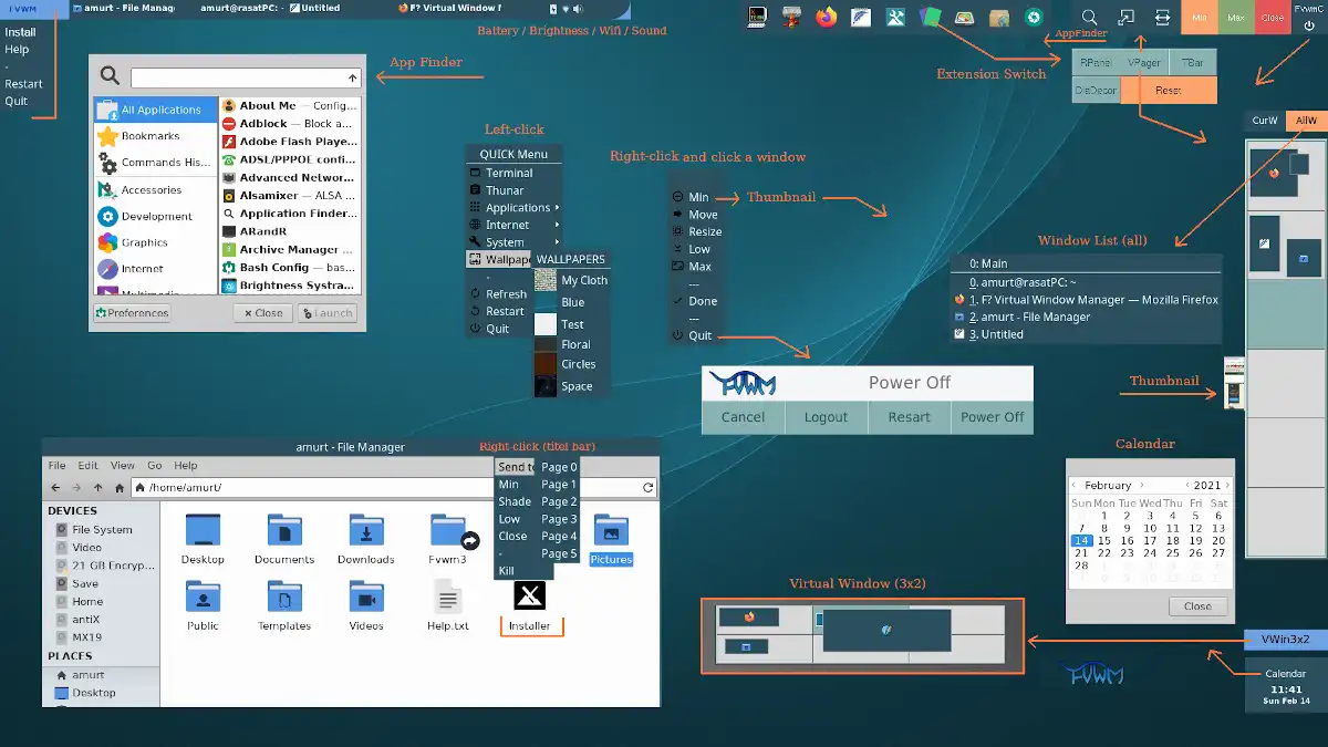 Download web tool or web app MX Linux 19.3 FVWM3 myExt (respin)