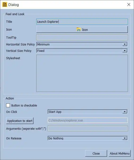 Download web tool or web app MxMenu