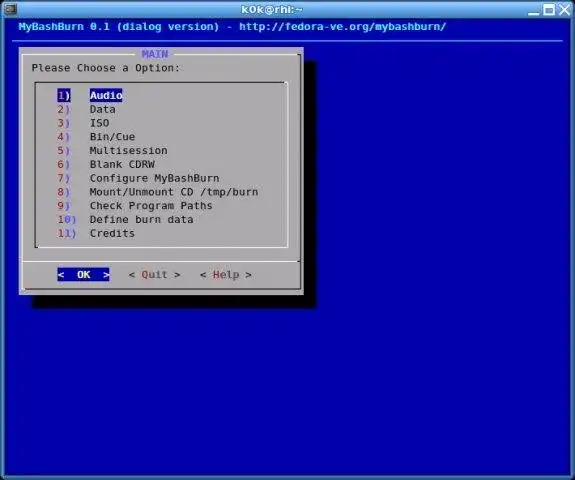 Download web tool or web app MyBashBurn