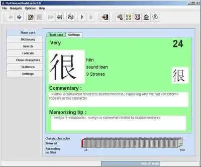 Descargue la herramienta web o la aplicación web MyChineseFlashCards