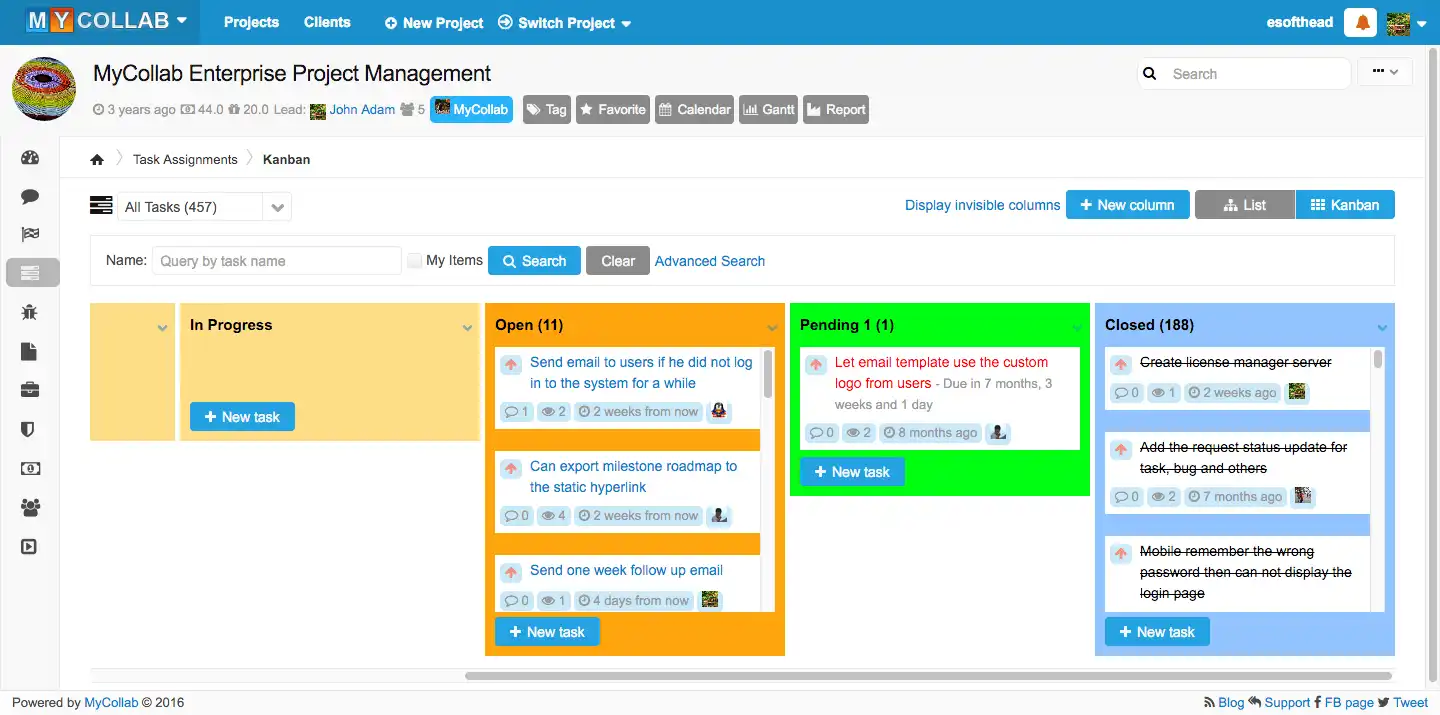 Download web tool or web app MyCollab - Project Management Software