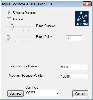 Завантажте веб-інструмент або веб-програму myDCFocuser Arduino Relative DC Focuser