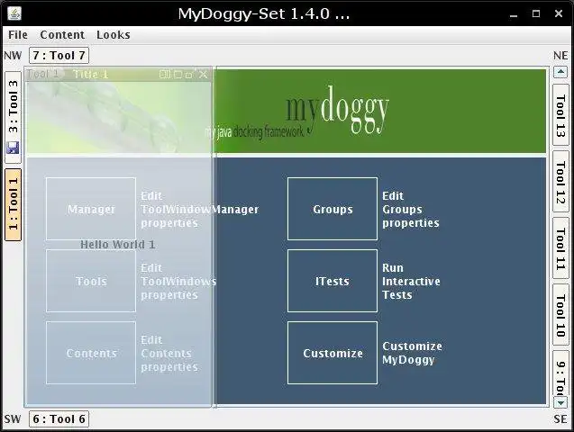 Download web tool or web app MyDoggy - My Java Docking Framework