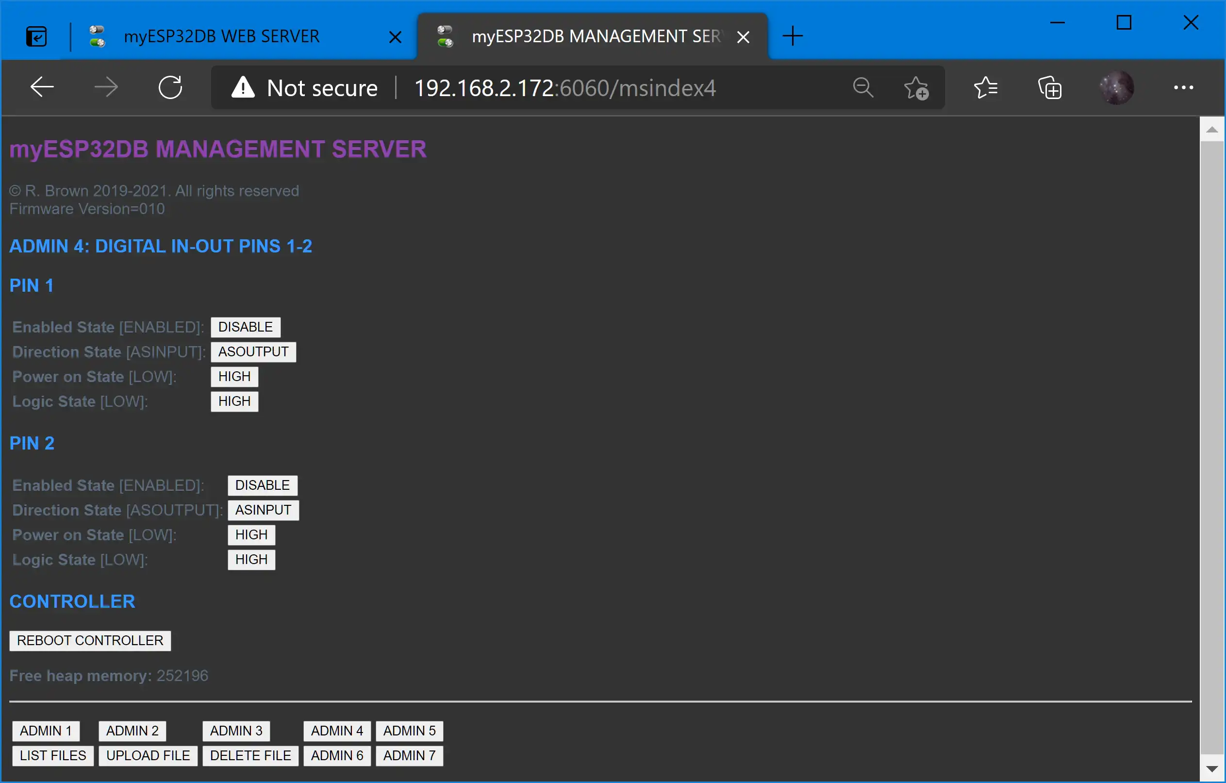 Laden Sie das Web-Tool oder die Web-App myESP32-DB und myESP01-RB herunter