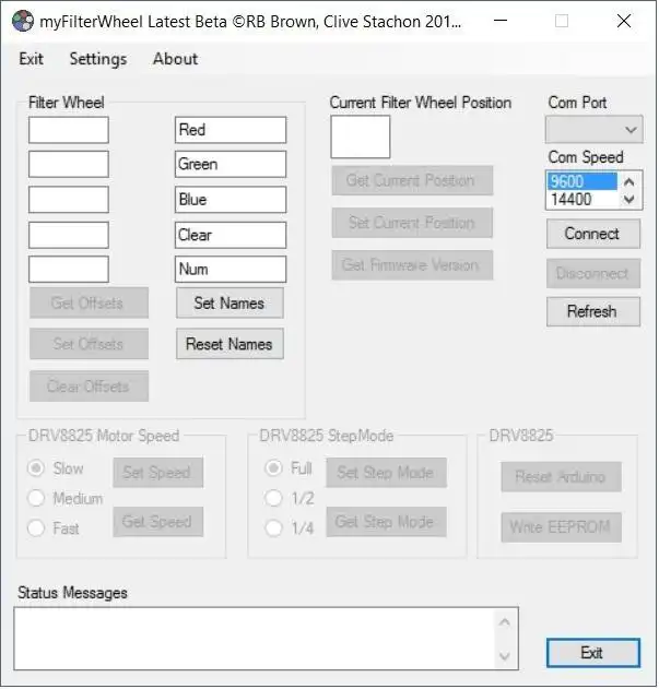 Muat turun alat web atau aplikasi web myFilterWheel ASCOM DIY untuk dijalankan dalam Windows dalam talian melalui Linux dalam talian