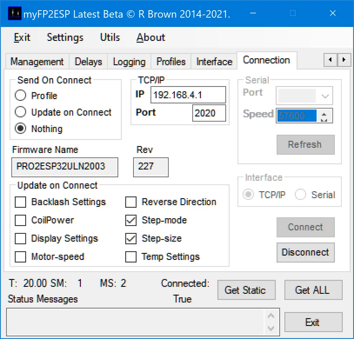 Download web tool or web app myFP2ESP