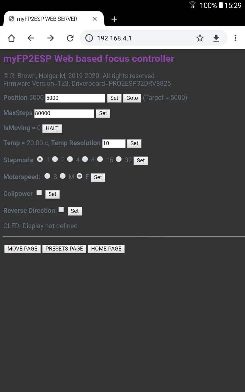 Download web tool or web app myFP2ESP