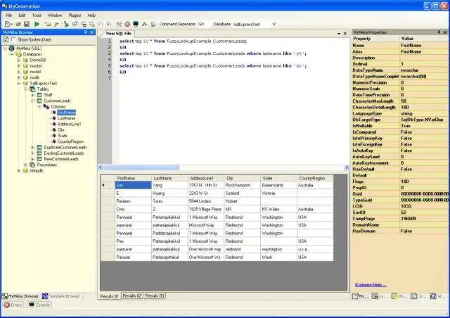 Download web tool or web app MyGeneration Code Generator