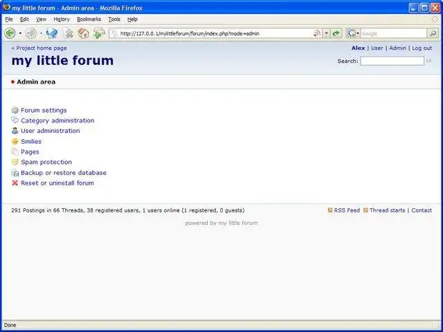 Download web tool or web app my little forum
