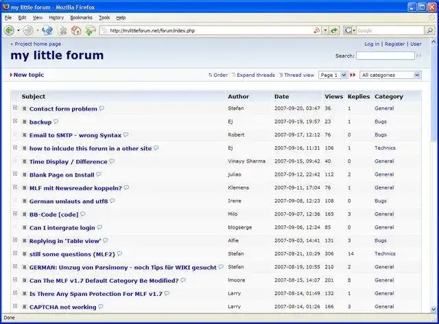 Download de webtool of webapp mijn kleine forum