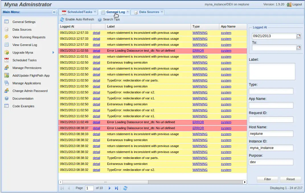 Download web tool or web app Myna Application Server